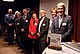 8 Universitätsleitungen – 8 in der Bioökonomie führende Universitäten: Treffen zum 5-jährigen EBU-Jubiläum in Brüssel. V.r.: Andreas Pyka (Universität Hohenheim), Carolien Kroeze (WUR), Laurent Buisson (APT), Eva Schulev-Steindl (BOKU Wien), Tapio Määttä (UEF), Luca Fontanesi (UniBo), Maria Knutson Wedel (SLU), Michał Zasada (WULS-SGGW) | Bildquelle: photo by Zahra Reismüller