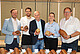 Prof. Dr. Mario Jekle, Christian Böck, Prof. Dr. Friedrich Longin, Jana Kant und Heiner Beck traten zum Backmarathon an. | Bildquelle: Universität Hohenheim / Hannah Moormann